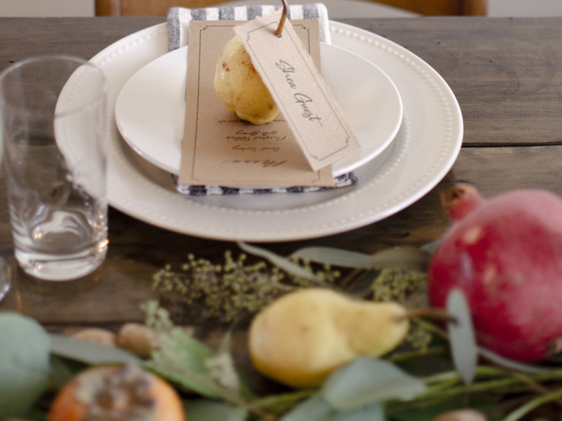 Holiday Table Decorations Using Your Own Backyard Bounty
